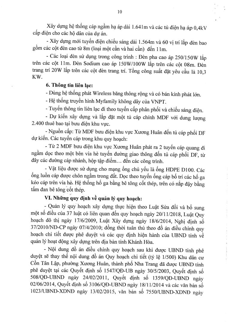 1 phần 500 dự án Khu Dân Cư Cồn Tân Lập 10 - Quy hoạch chi tiết tỷ lệ 1/500 Khu dân cư Cồn Tân Lập Nha Trang