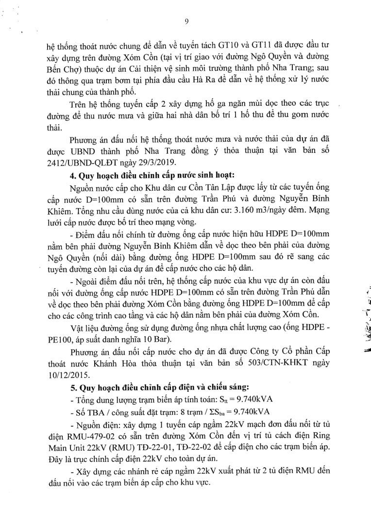 1 phần 500 dự án Khu Dân Cư Cồn Tân Lập 9 - Quy hoạch chi tiết tỷ lệ 1/500 Khu dân cư Cồn Tân Lập Nha Trang