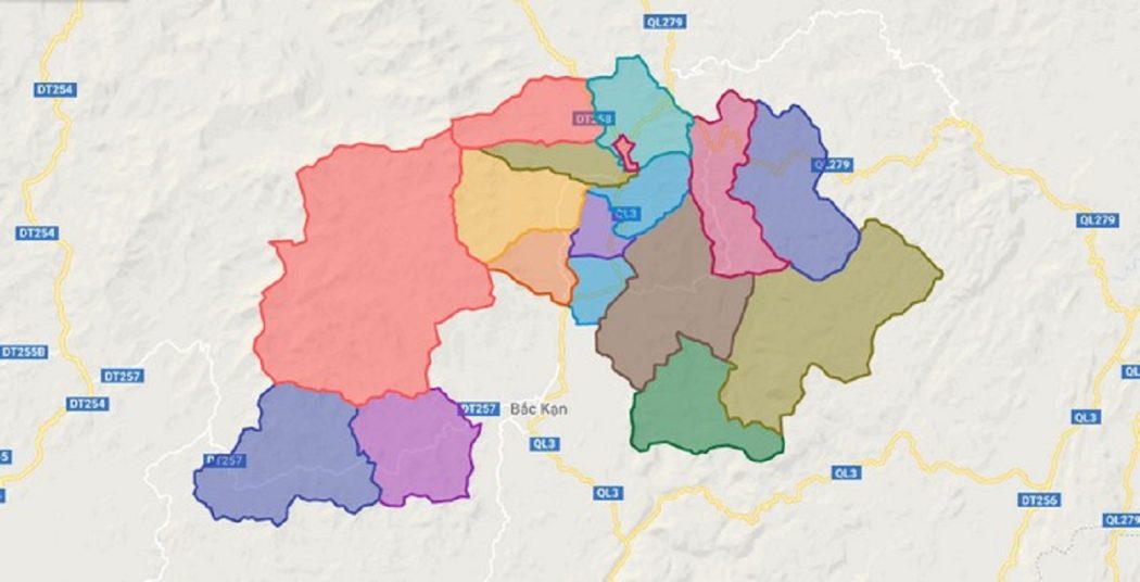 Bản Đồ Hành Chính Huyện Bạch Thông Bản Đồ Hành Chính Huyện Bạch Thông