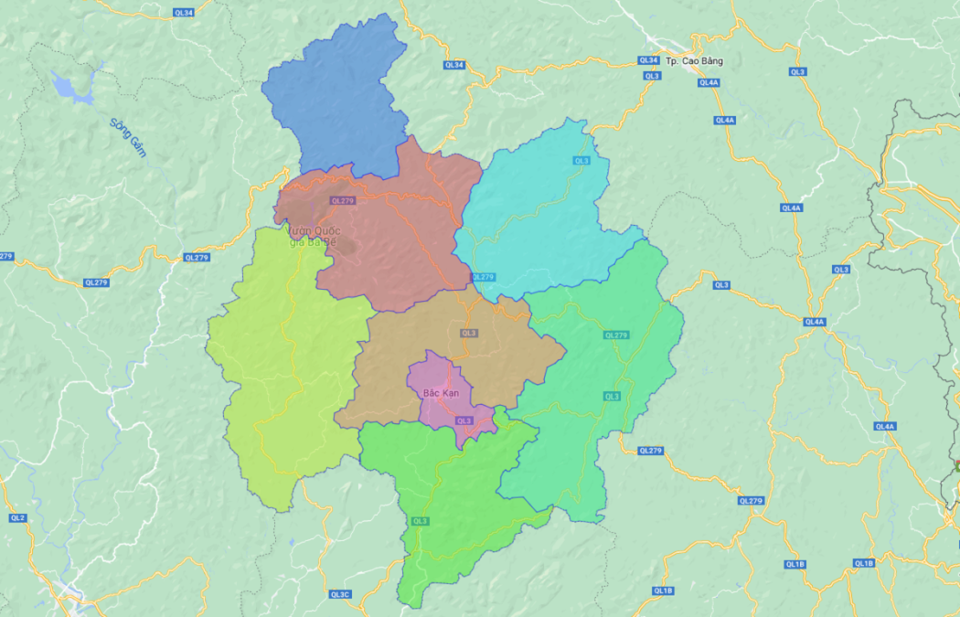 Bản Đồ Hành Chính Tỉnh Bắc Kạn Bản Đồ Hành Chính Tỉnh Bắc Kạn