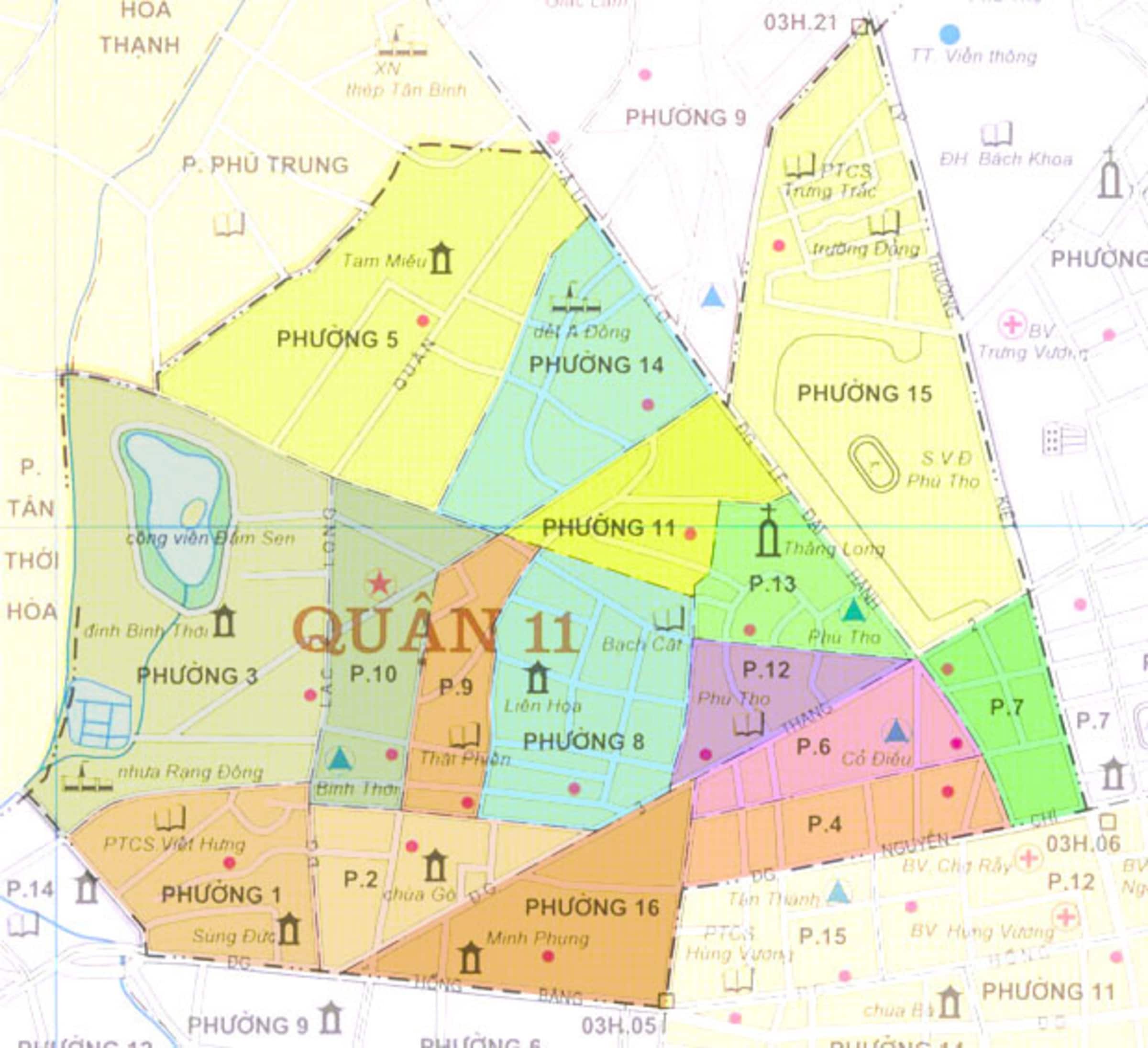 Bản đồ quy hoạch chung Quy hoạch Quận 11 Bản đồ quy hoạch chung Quy hoạch Quận 11