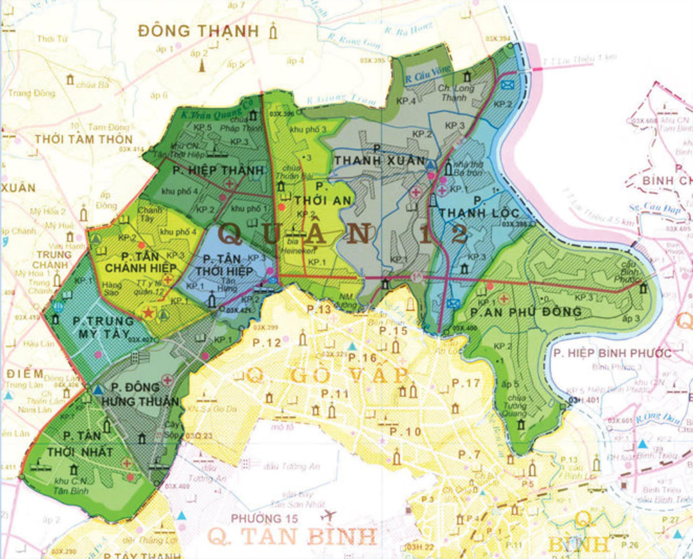 Bản đồ quy hoạch chung Quy hoạch Quận 12 Bản đồ quy hoạch chung Quy hoạch Quận 12