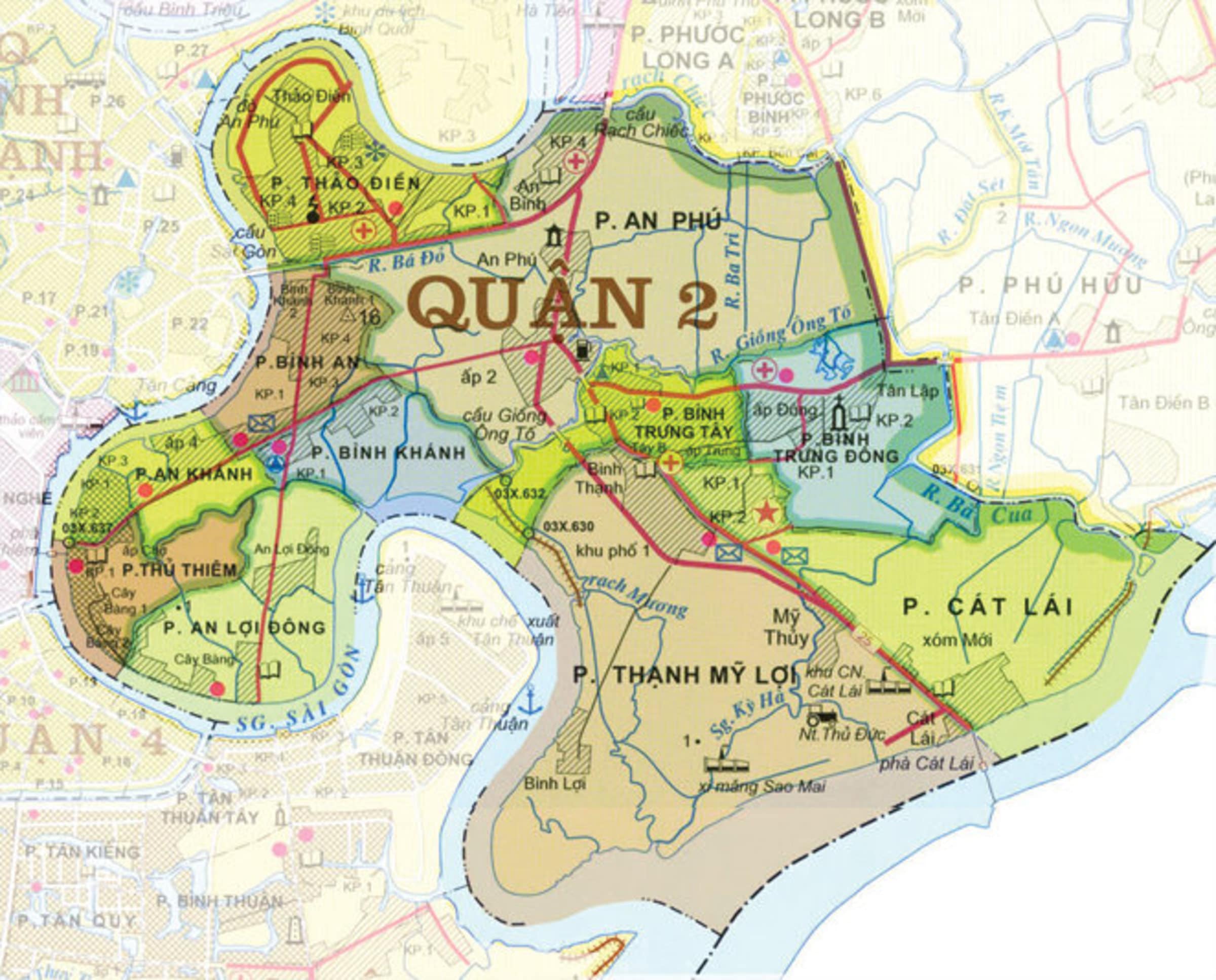 Bản đồ quy hoạch chung Quy hoạch Quận 2 Bản đồ quy hoạch chung Quy hoạch Quận 2