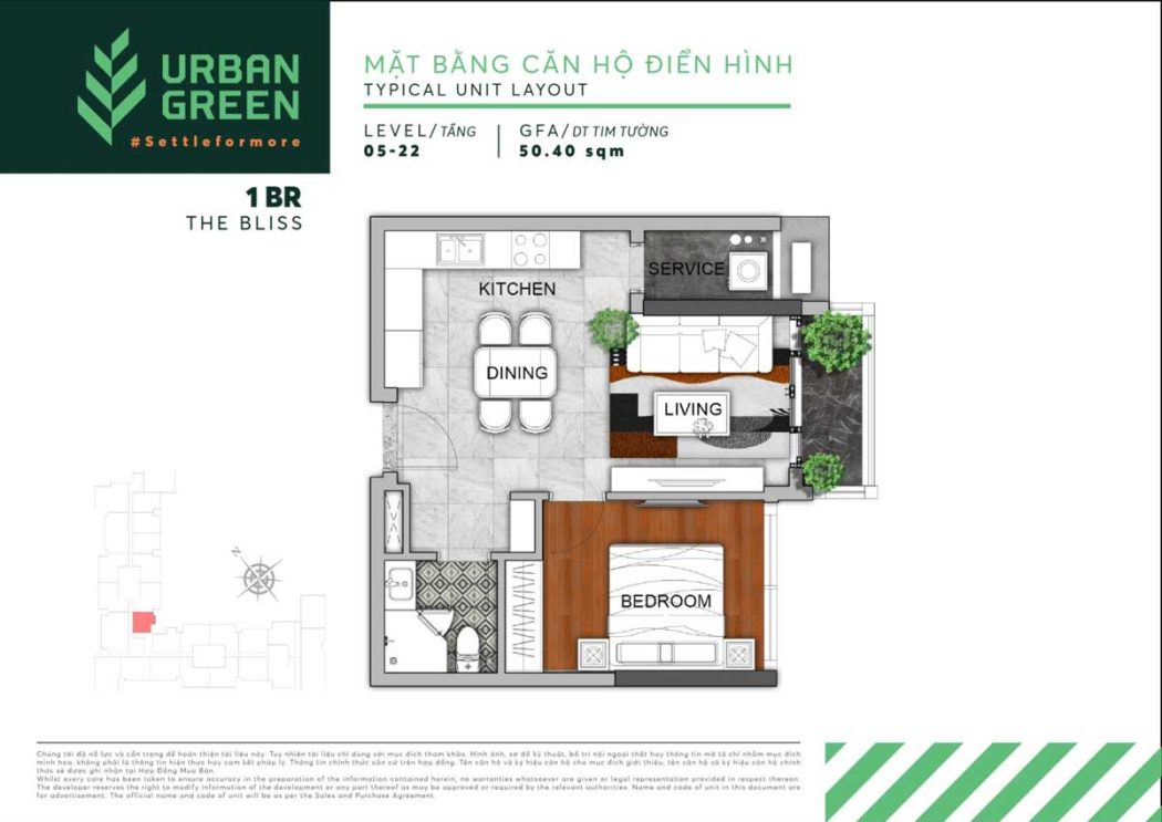can-ho-1pn-urban-green can ho 1PN urban green - Urban Green
