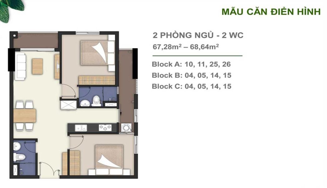 Moonlight Garden Can ho 2PN 2WC Moonlight Garden - Moonlight Garden
