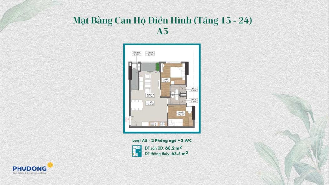 PHÚ ĐÔNG SKY GARDEN Can ho 2PN Phu Dong Sky Garden Di An Binh Duong - PHÚ ĐÔNG SKY GARDEN