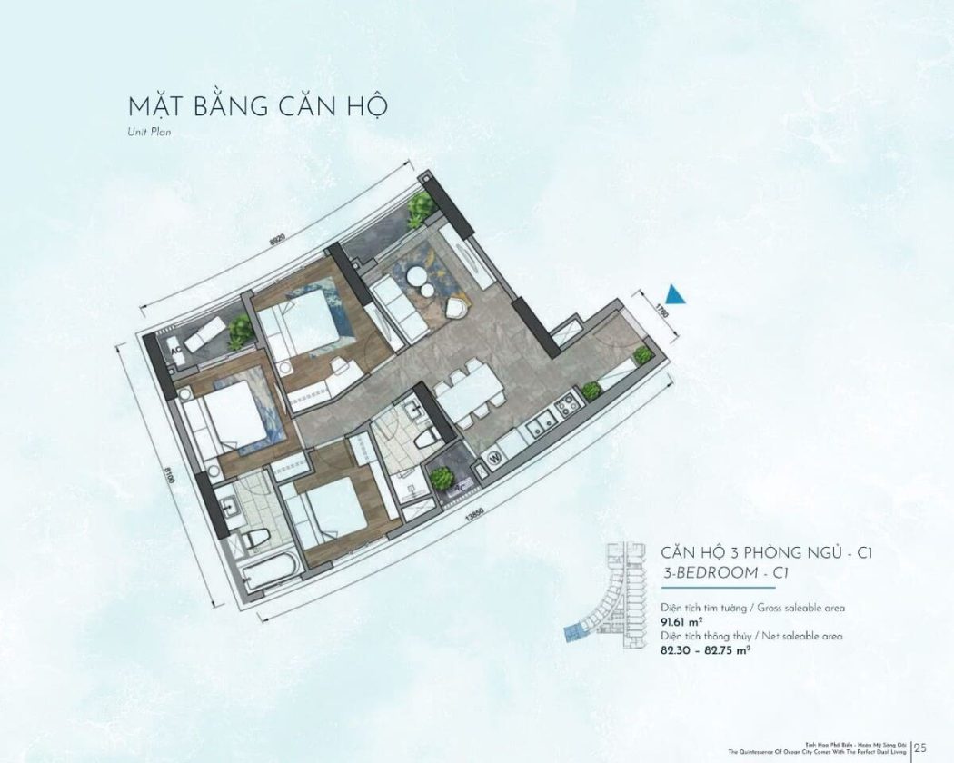 can ho 3 phong ngu c1 the meraki - The Meraki Vũng Tàu