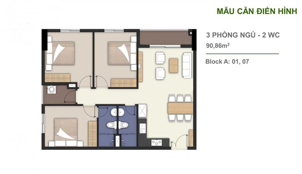 Moonlight Garden Can ho 3PN 2WC Moonlight Garden - Moonlight Garden