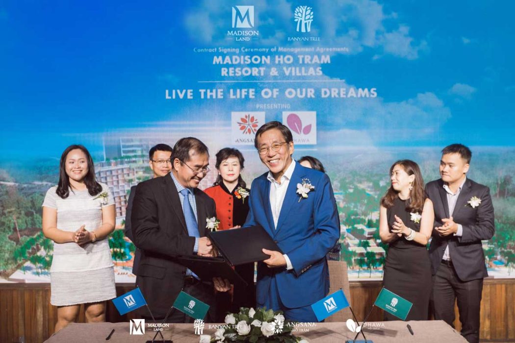 ANGSANA RESIDENCES HỒ TRÀM Dai dien cua Madison Land va Banyan Tree tai le ky ket thoa thuan hop tac - ANGSANA RESIDENCES HỒ TRÀM