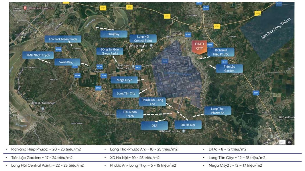 Fiato City Nhơn Trạch Gia ban cac du an sung quanh Fiato City Nhon Trach - Fiato City Nhơn Trạch