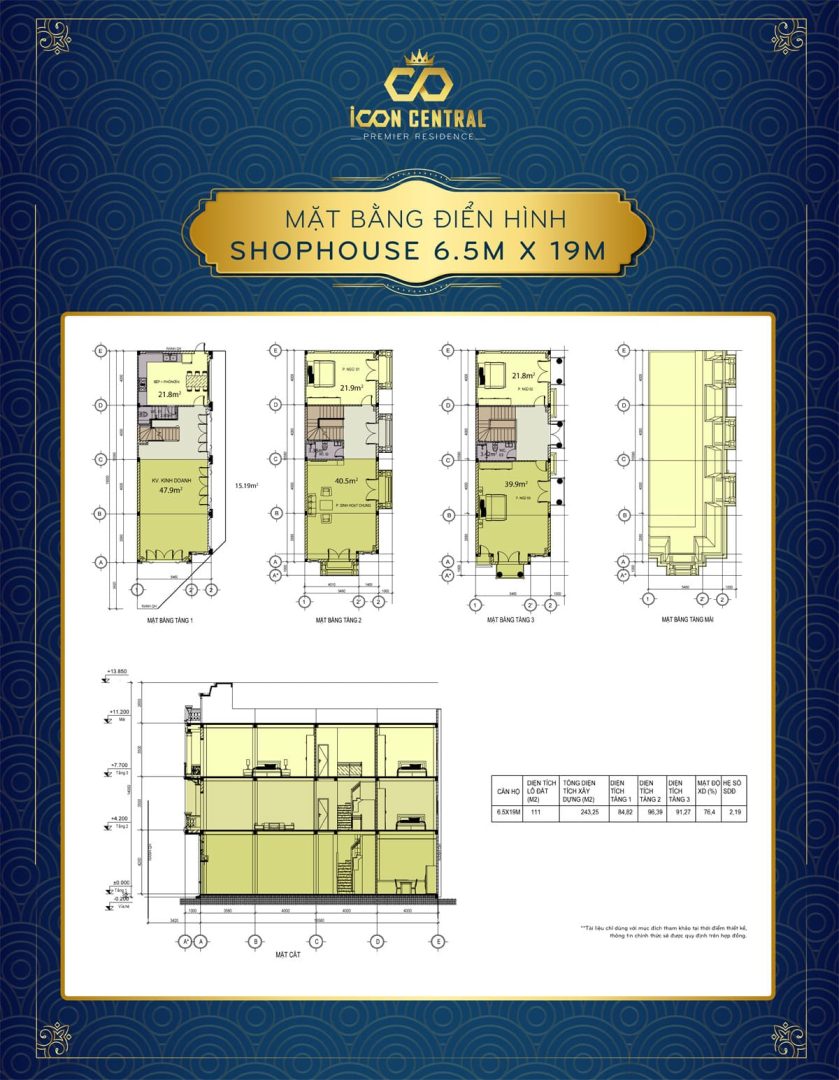 mat bang dien hinh shophouse di an 6 m 5 x 19m icon central - SHOPHOUSE DĨ AN BÌNH DƯƠNG