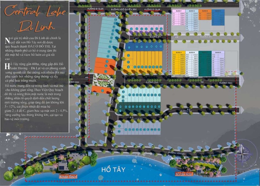 Central Lake Di Linh Mat bang Du an Central Lake Di Linh - Central Lake Di Linh