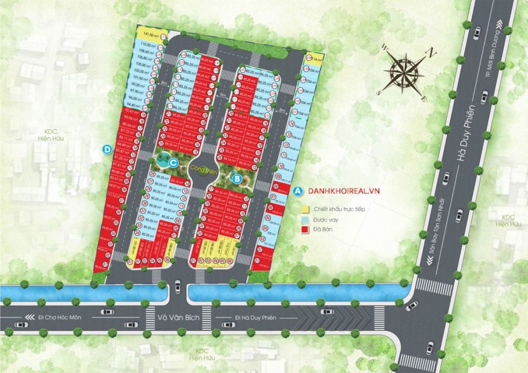 mat bang phan lo du an the residence 1 res 1 nam 2019 - DỰ ÁN ĐẤT NỀN CỦ CHI MỞ BÁN TRONG NĂM 2022