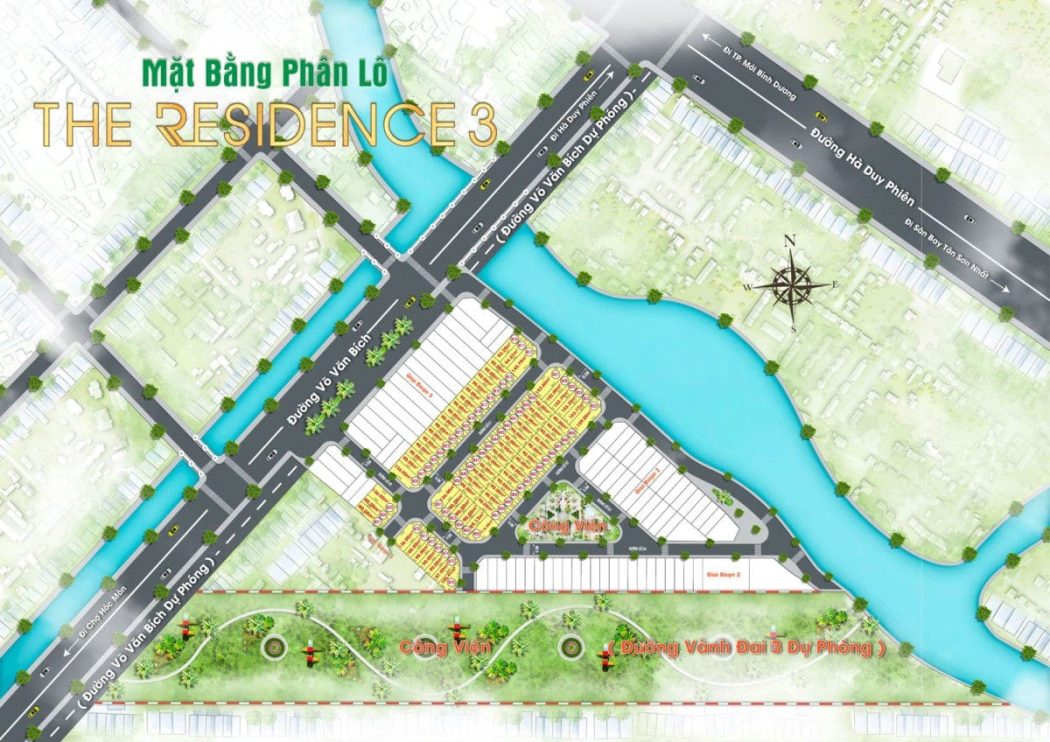 mat bang phan lo du an the residence 3 - DỰ ÁN ĐẤT NỀN CỦ CHI MỞ BÁN TRONG NĂM 2022