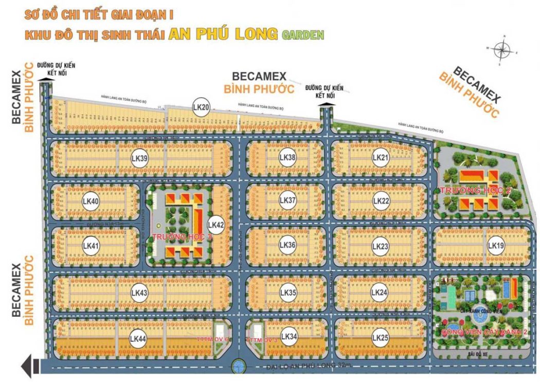 AN PHÚ LONG GARDEN mat bang phan lo giai doan 1 du an an phu long garden - AN PHÚ LONG GARDEN