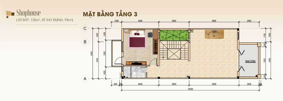 mat bang tang 3 shophouse stc long thanh - STC Long Thành