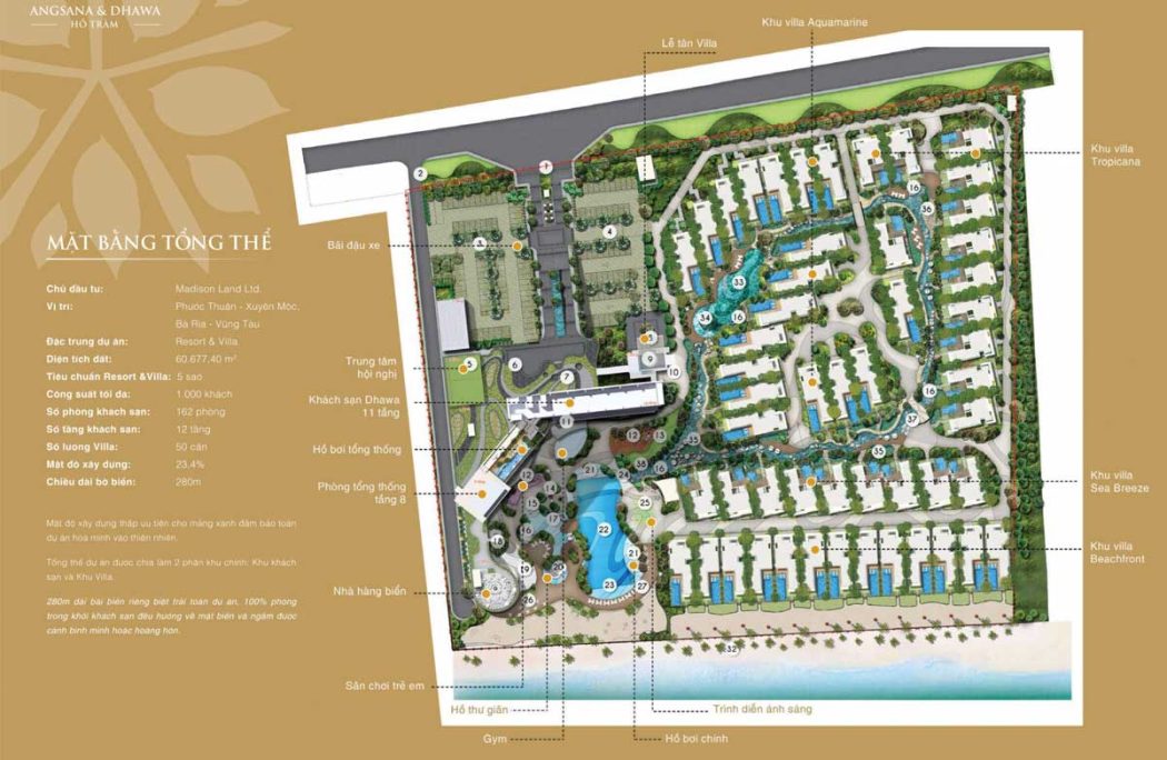 ANGSANA RESIDENCES HỒ TRÀM Mat bang Tong the Du an Angsana Residences Ho Tram - ANGSANA RESIDENCES HỒ TRÀM