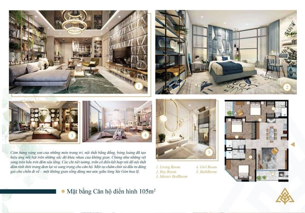CĂN HỘ PARK LEGEND HOÀNG VĂN THỤ TÂN BÌNH Mặt bằng căn hộ điển hình 105m2 - CĂN HỘ PARK LEGEND HOÀNG VĂN THỤ TÂN BÌNH