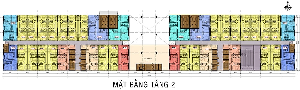 Mặt bằng tầng 2 Roxana plaza - CĂN HỘ ROXANA PLAZA BÌNH DƯƠNG