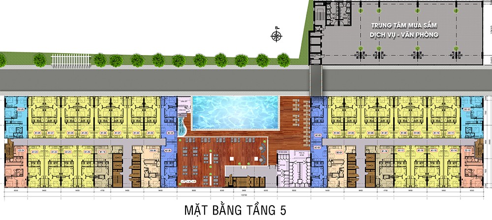 Mặt bằng tầng 5 Roxana Plaza - CĂN HỘ ROXANA PLAZA BÌNH DƯƠNG