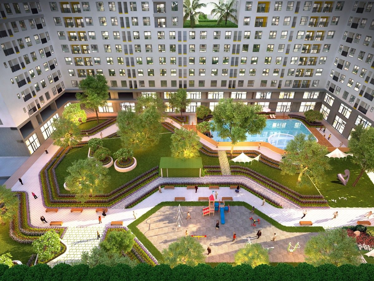 nội khu Bcons Garden - DỰ ÁN CĂN HỘ BCONS GARDEN BÌNH DƯƠNG