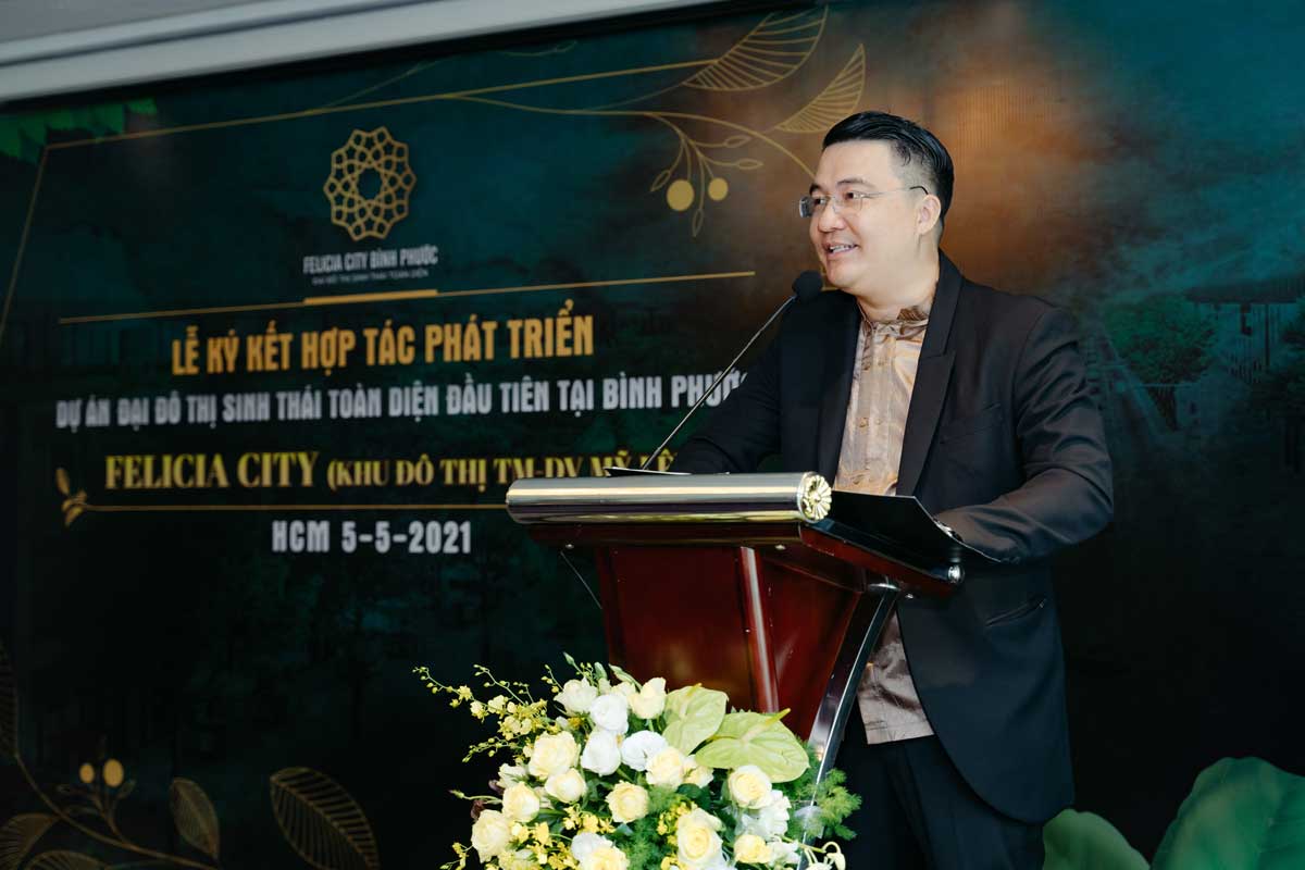 Ong Nguyen Van Thong Chu tich Tong giam doc Thien An Holdings don vi phat trien phan phoi du an phat bieu - FELICIA CITY BÌNH PHƯỚC