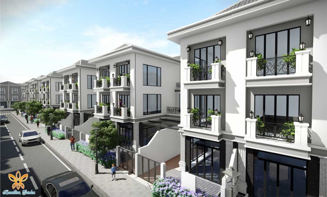 HAMILTON GARDEN LONG AN Phối cảnh Khu biệt thự Song lập Phú Gia - HAMILTON GARDEN LONG AN