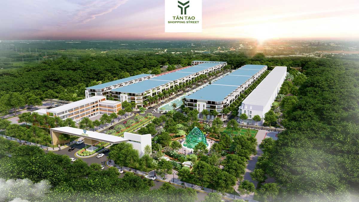 phoi canh du an tan tao shopping street - DỰ ÁN TÂN TẠO SHOPPING STREET LONG AN