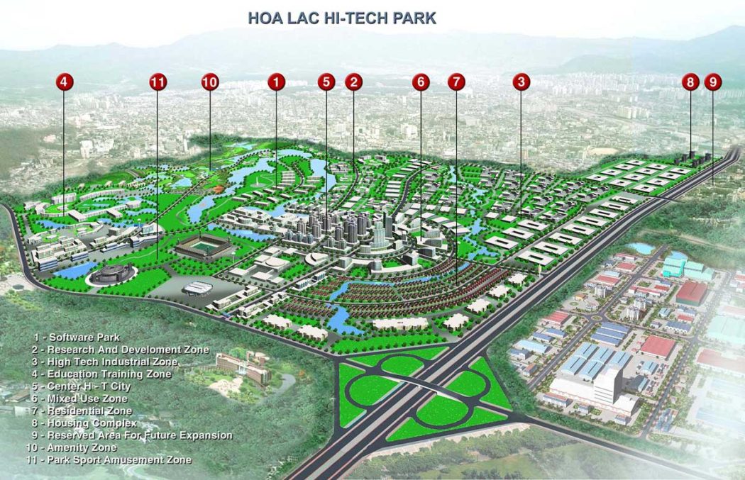 DỰ ÁN VINHOMES 500HA HOÀ LẠC THẠCH THẤT phoi canh khu cong nghe cao hoa lac - DỰ ÁN VINHOMES 500HA HOÀ LẠC THẠCH THẤT