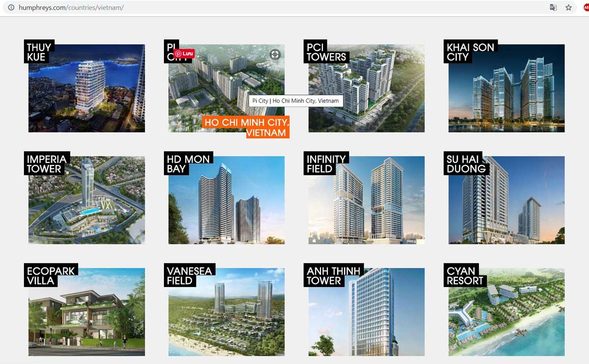 Dự án Picity High Park được công bố trên Website của Humphreys & Partners Dự án Picity High Park được công bố trên Website của Humphreys & Partners