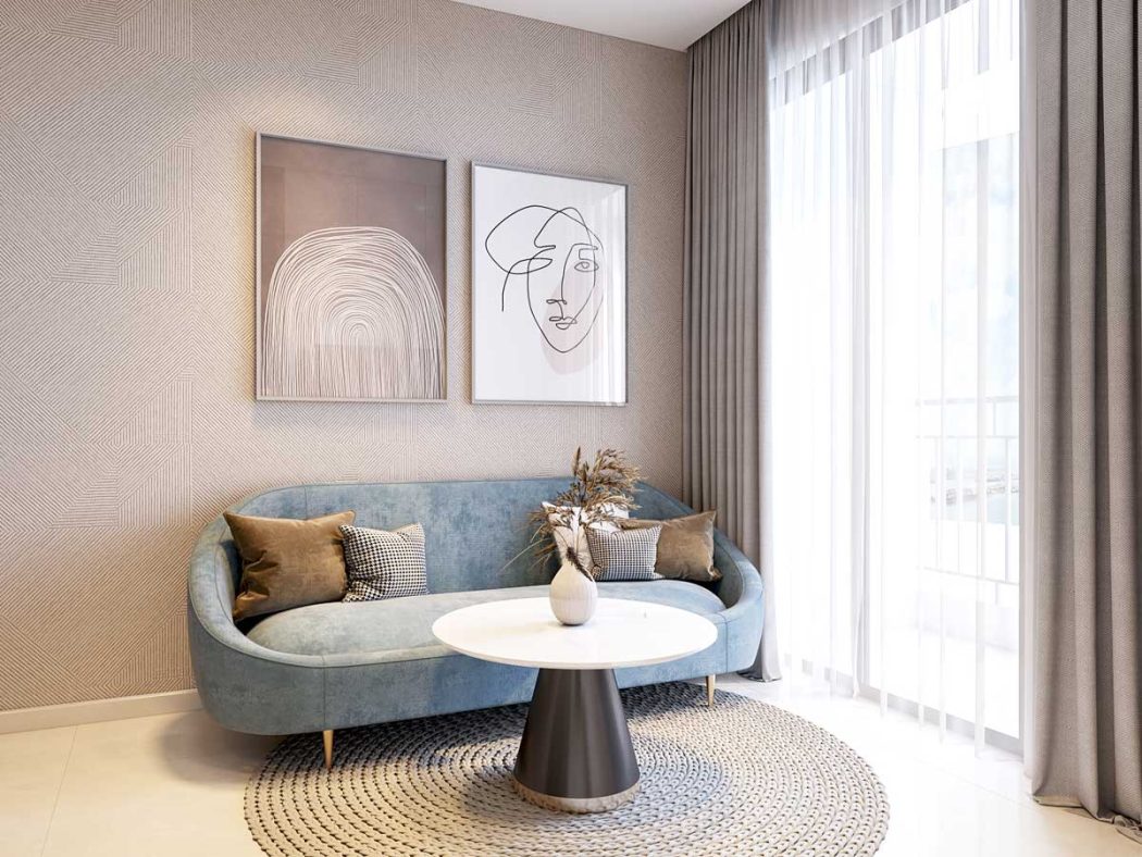 Sofa Can ho 2PN Diamond Connect Di An Binh Duong - Diamond Connect