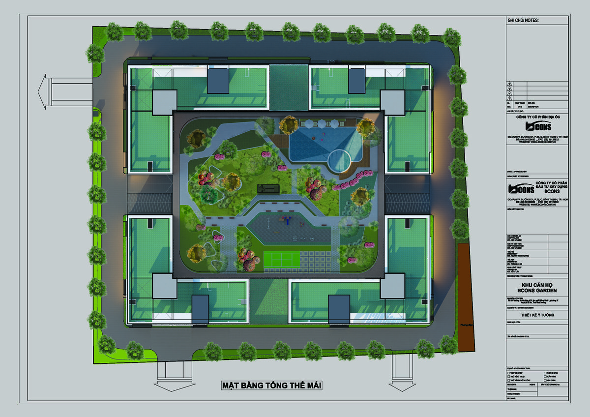 Tầng Mái Bcons Garden - DỰ ÁN CĂN HỘ BCONS GARDEN BÌNH DƯƠNG