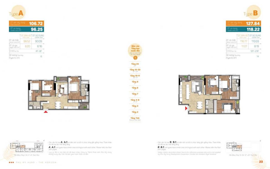 The Horizon Phú Mỹ Hưng thiet ke can ho 3PN horizon phu my hung - The Horizon Phú Mỹ Hưng