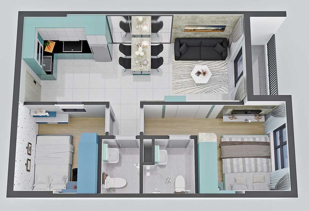 Thiet ke Can ho Bcons City - BCONS CITY