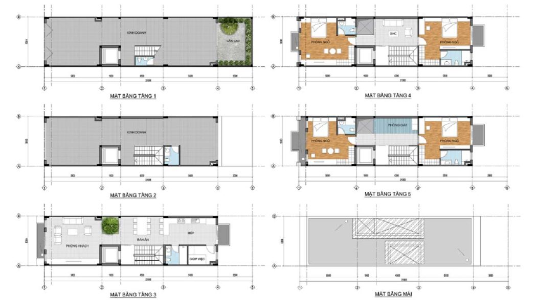 THE CENTRE HOUSE NHƠN TRẠCH Thiet ke Nha pho thuong mai 5mx21m tret 4 lau the centre house - THE CENTRE HOUSE NHƠN TRẠCH