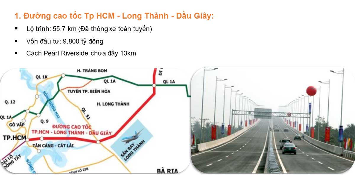 Thông tin Tổng thể Dự án Tuyến Cao tốc TpHCM - Long Thành - Dầu Giây Thông tin Tổng thể Dự án Tuyến Cao tốc TpHCM - Long Thành - Dầu Giây