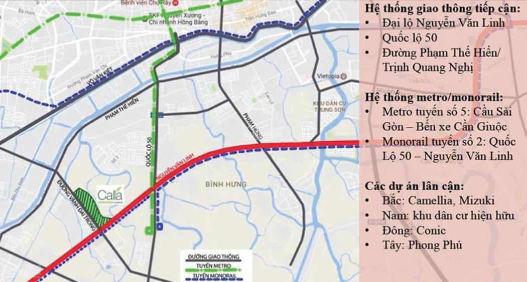 WATERPOINT BẾN LỨC LONG AN tuyến monorail 3A tại Tân Kiên - WATERPOINT BẾN LỨC LONG AN