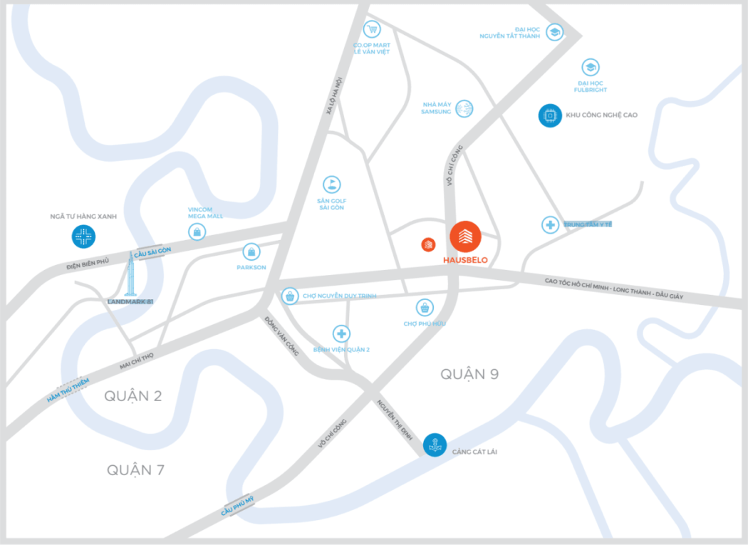 VỊ TRÍ DỰ ÁN HAUSBELO - CĂN HỘ HAUSBELO QUẬN 9