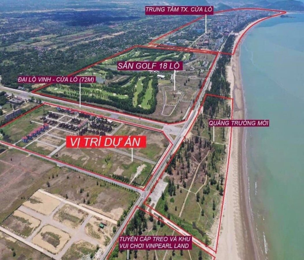 vị trí Beach Villas - DỰ ÁN BIỆT THỰ CỬA LÒ BEACH VILLA NGHỆ AN