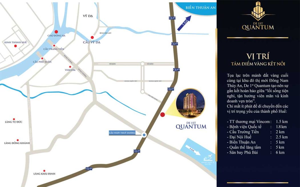 DỰ ÁN CĂN HỘ DE 1ST QUANTUM HUẾ Vị trí Dự án Căn hộ De 1st Quantum Huế - DỰ ÁN CĂN HỘ DE 1ST QUANTUM HUẾ