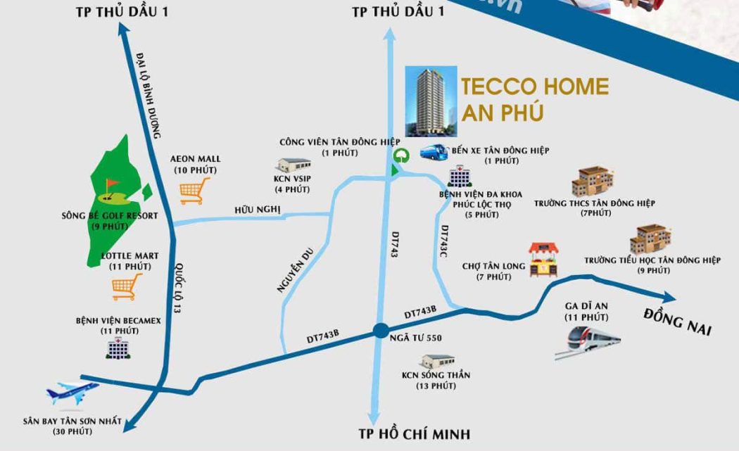 DỰ ÁN CĂN HỘ TECCO HOME AN PHÚ BÌNH DƯƠNG vị trí dự án căn hộ tecco home an phú bình dương - DỰ ÁN CĂN HỘ TECCO HOME AN PHÚ BÌNH DƯƠNG