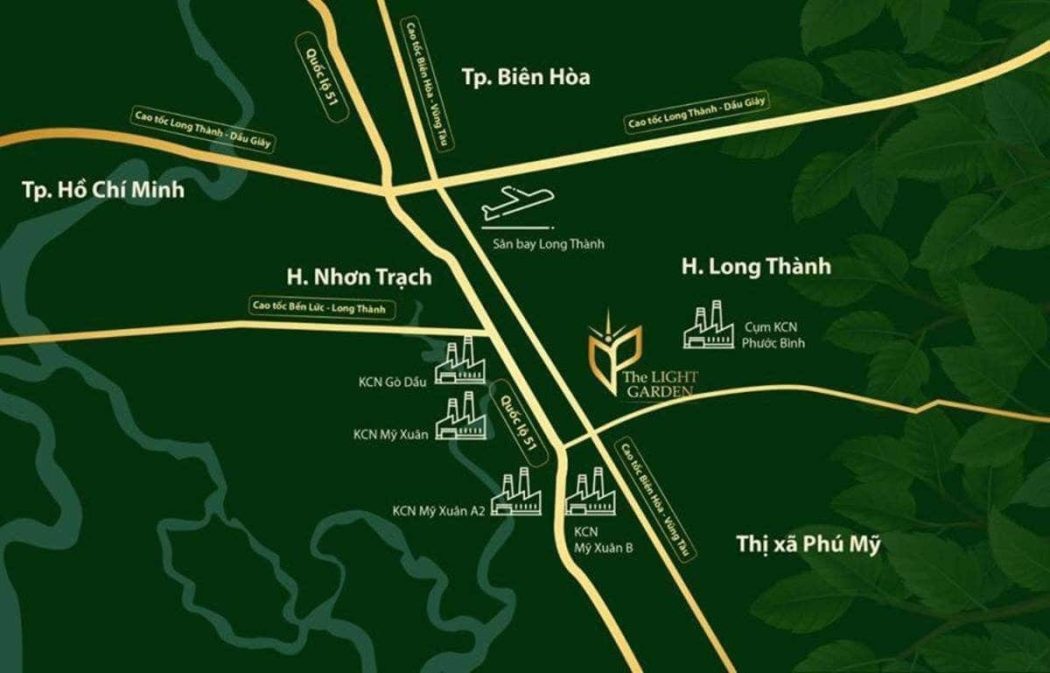 vị trí the light garden - DỰ ÁN THE LIGHT GARDEN LONG THÀNH