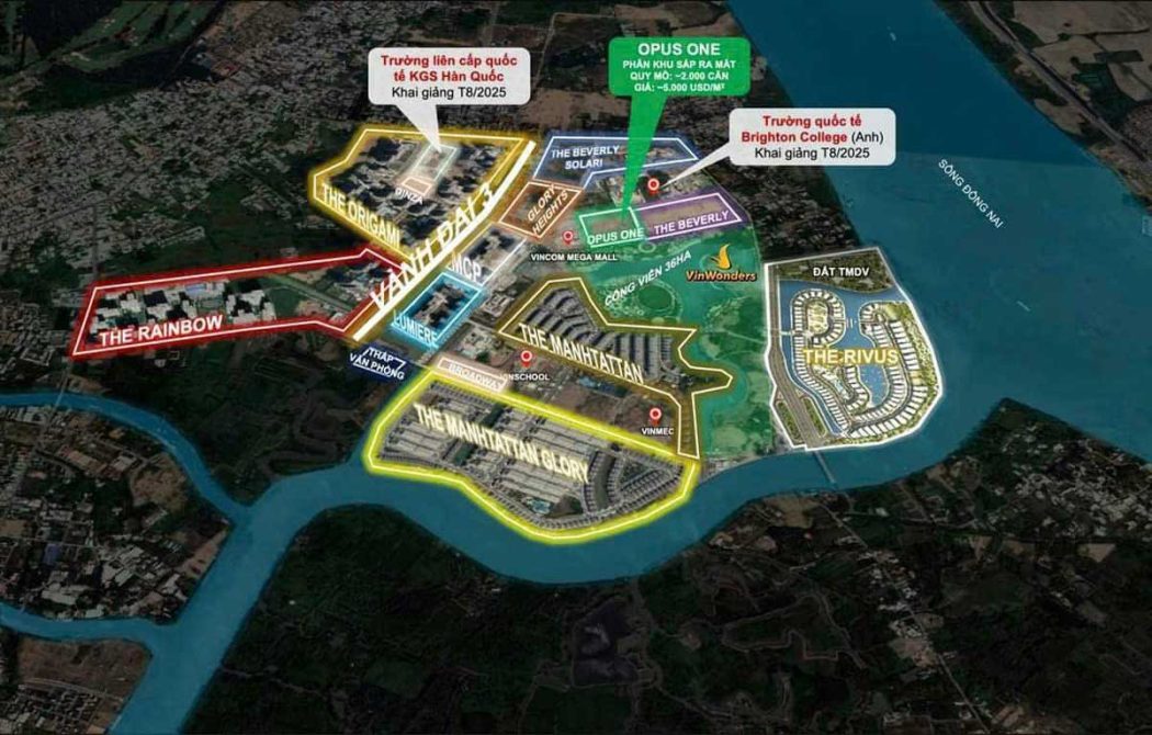 Vị trí Dự án Căn hộ The Opus One Vinhomes Grand Park Vị trí Dự án Căn hộ The Opus One Vinhomes Grand Park