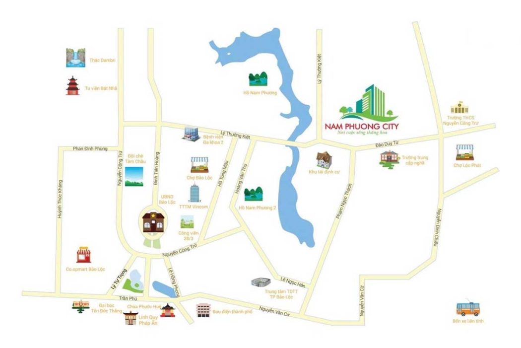 Nam Phương City Bảo Lộc Vi tri Du an Nam Phuong City Bao Loc - Nam Phương City Bảo Lộc