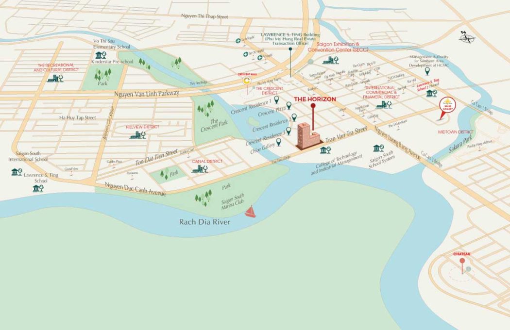 The Horizon Phú Mỹ Hưng Vi tri Du an The Horizon Phu My Hung - The Horizon Phú Mỹ Hưng