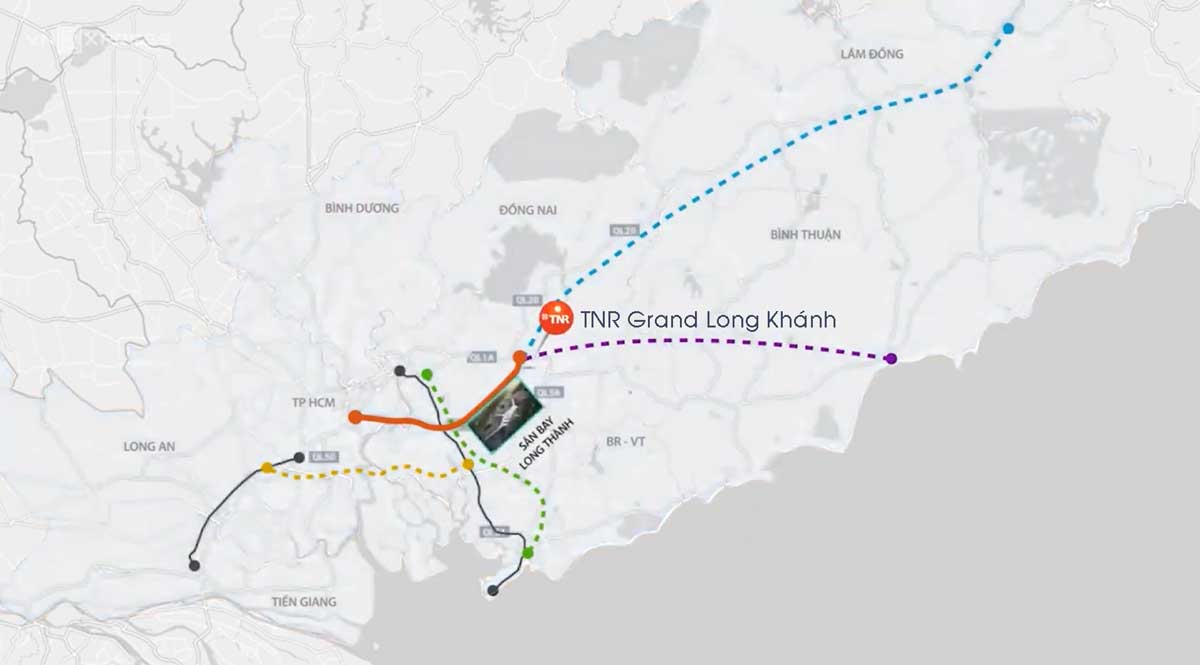 Vi tri du an TNR Grand Long Khanh - TNR Grand Long Khánh