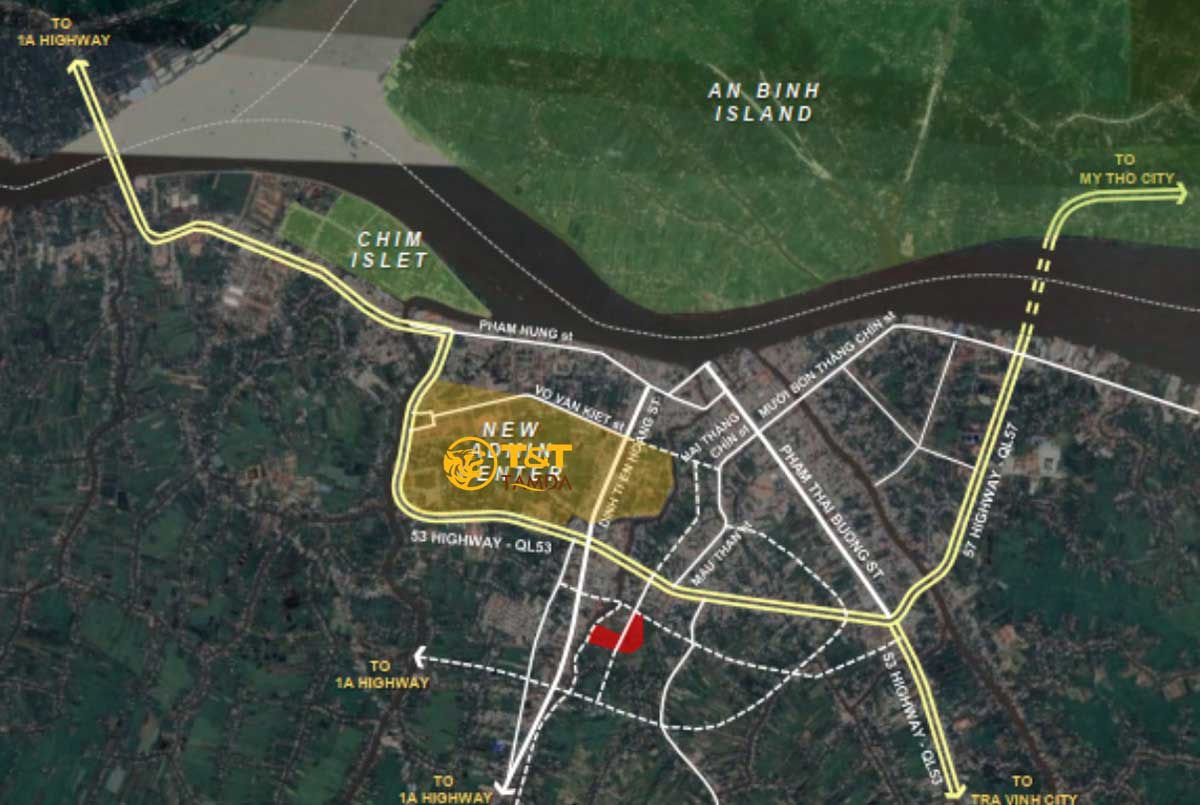 Vị trí Dự án T&T TamDa Vĩnh Long Vị trí Dự án T&T TamDa Vĩnh Long