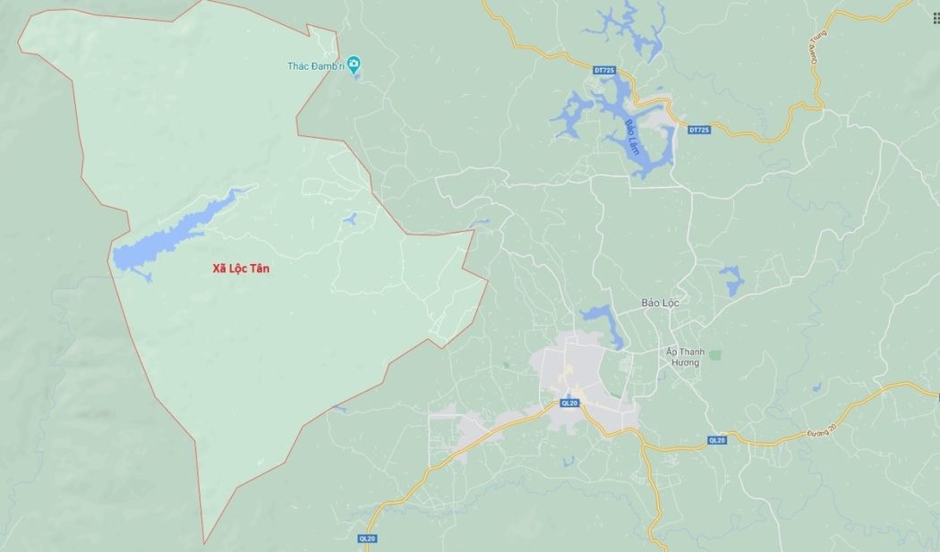 vi tri xa loc tan tren ban do thuoc tinh lam dong - MUA BÁN ĐẤT NỀN LỘC TÂN BẢO LÂM